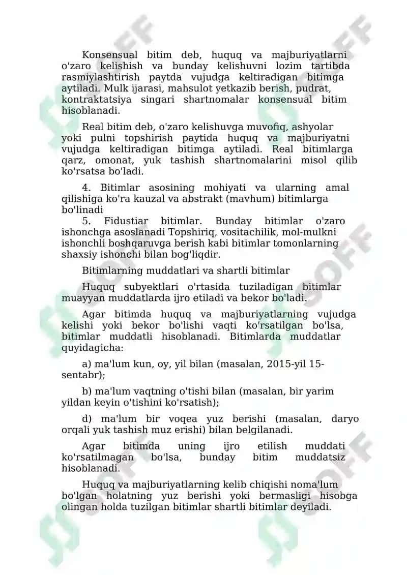 Bitimlar tushunchasi haqida umumiy ma'lumot 5