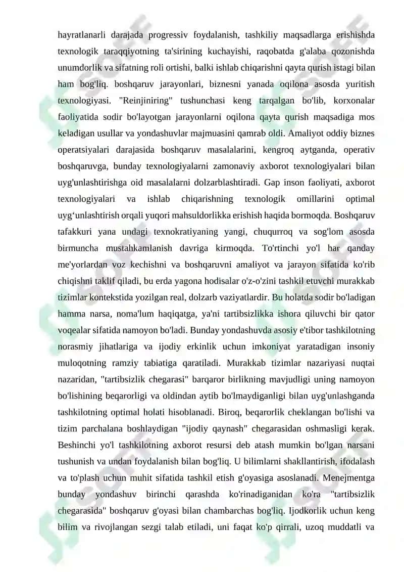 Zamonaviy menejment muammolari va ularni bartaraf etish yo'llari 5