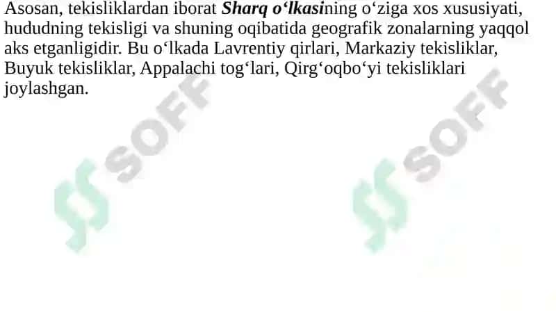 Shimoliy Amerikaning Tabiiy Geografik Ko‘lkalari va Xolisi 5