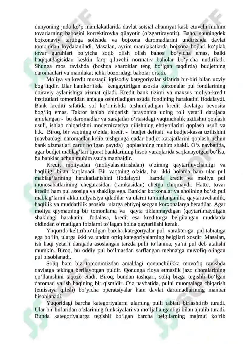Moliyaning Mohiyati va Funksiyalari 5