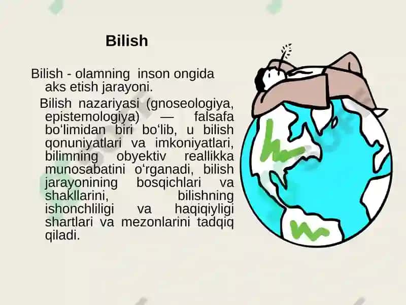 Bilish falsafasi (gnoseologiya) 5