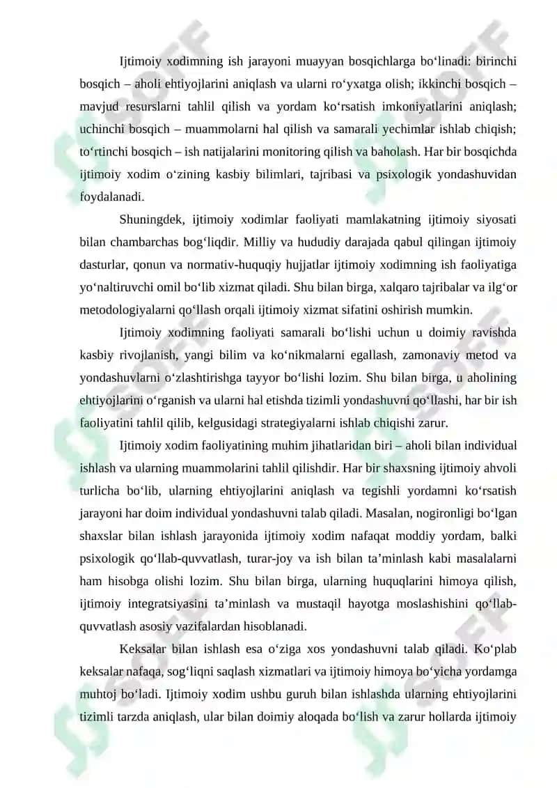 Aholini turli guruhlari bilan ishlashda ijtimoiy xodimning maqsad va vazifalari 5