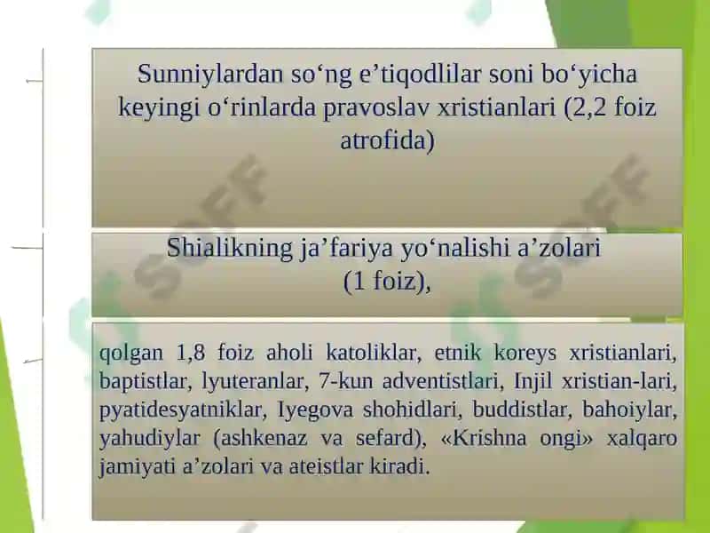 Zamonaviy diniy harakatlar va sektalar 5