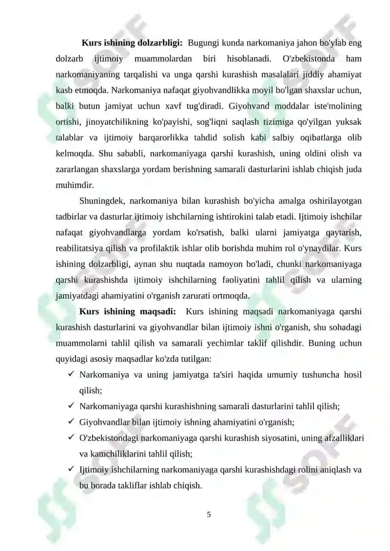 Narkomaniyaga qarshi dasturlar va giyohvandlar bilan ijtimoiy ish 5