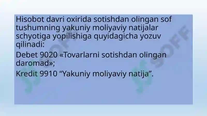 Savdo va umumiy ovqatlanish korxonalarida buxgalteriya hisobining xususiyatlari 5