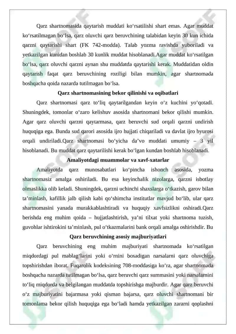 Qarz shartnomasi 5