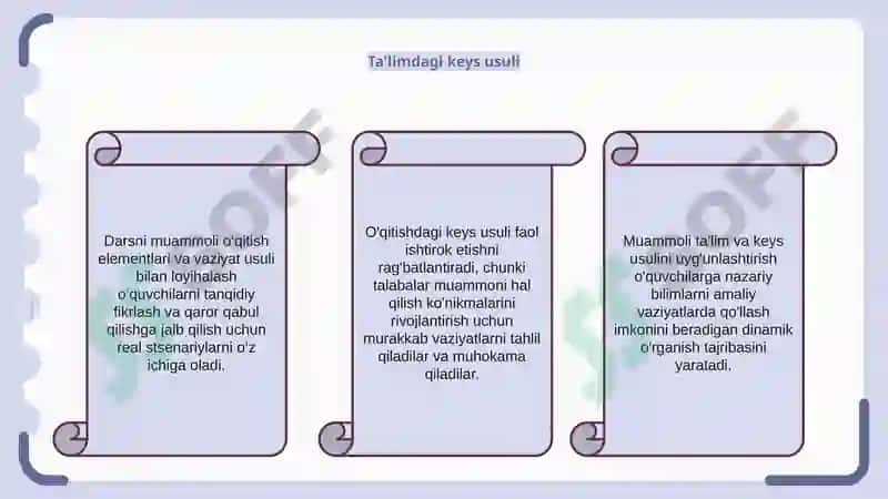 Muammoli ta'lim elementlari va keys metodi 5
