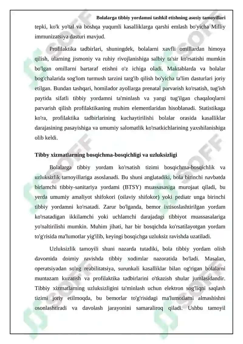 Bolalarga tibbiy yordam korsatishni tashkil qilish 5