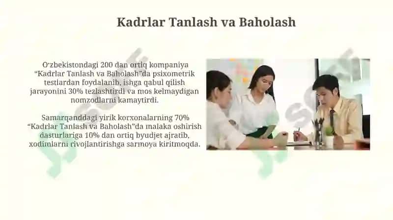 Kadrlar Siyosati va uni darajasini oshirish yo'llari 5