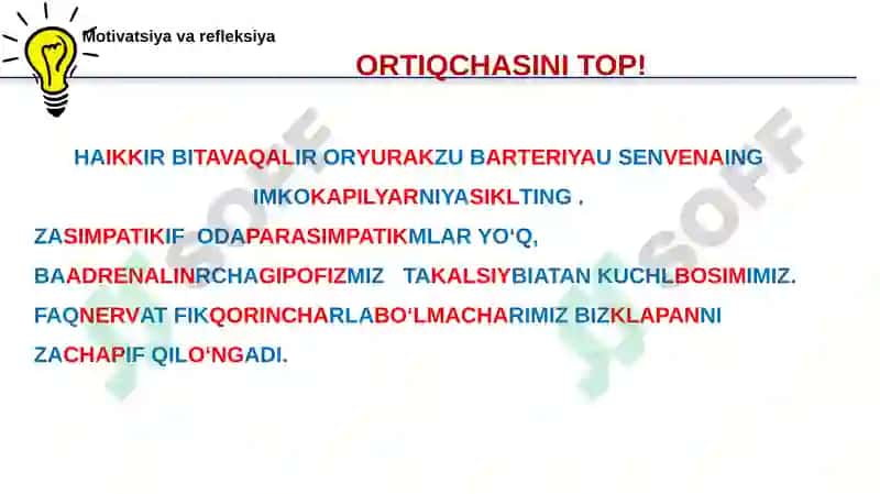 QQON TOMIRLARI.QON AYLANISH SISTEMASI dars ishlanma 5