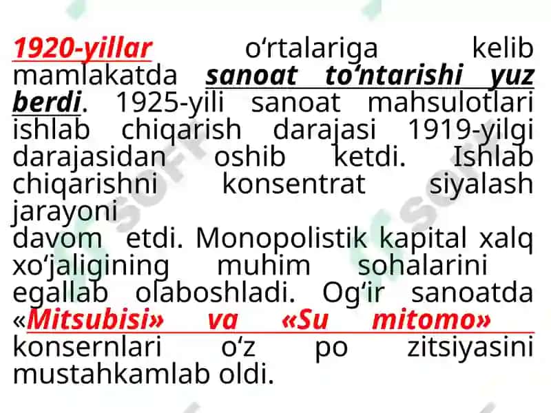YAPONIYA Iqtisodiy va siyosiy yangilanishi (1918-1939 YILLAR) 5