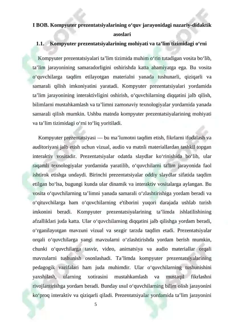 6-sinfda Kompyuter prezentatsiyalari mavzusida AKT dan foydalanishning didaktik imkoniyatlari 5