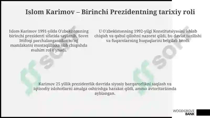 Oʻzbekiston Respublikasi tashkilot topishi 5