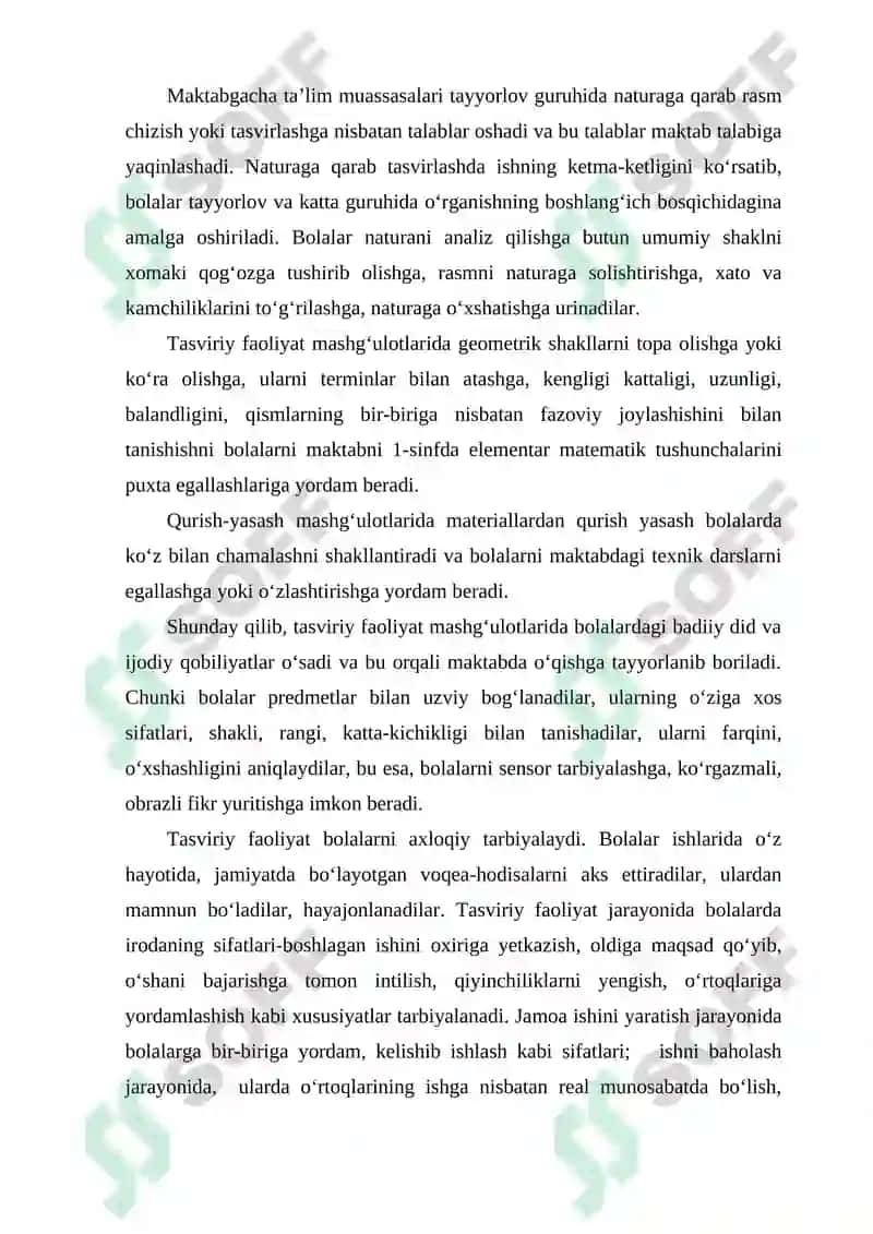 Maktabgacha yoshdagi bolalarni tasviriy qobilyati va ijodkorligini rivojlantirish 5