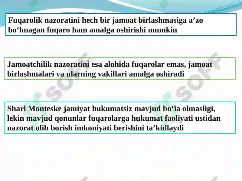 Jаmоаtchilik nаzоrаti vа dаvlаt оrgаnlаri fаоliyatining оchiqligi 5