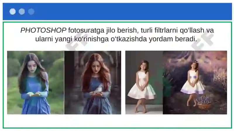 Kompyuter grafikasi va ularning turlari (Adobe Photoshop) 5