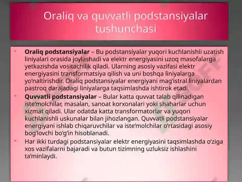 Oraliq va quvvatli podstantsiyalarning eliktr sxemalari 5