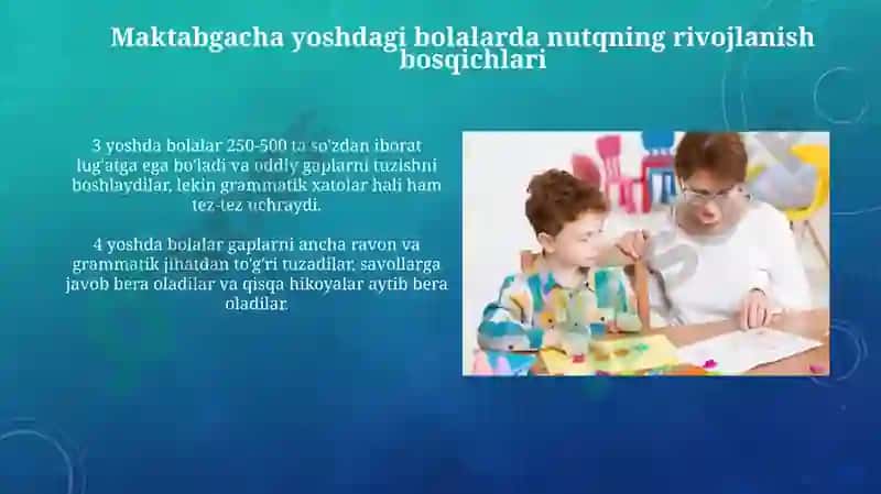 Maktabgacha yosh davrida ravon nutqni rivojlantirish 5