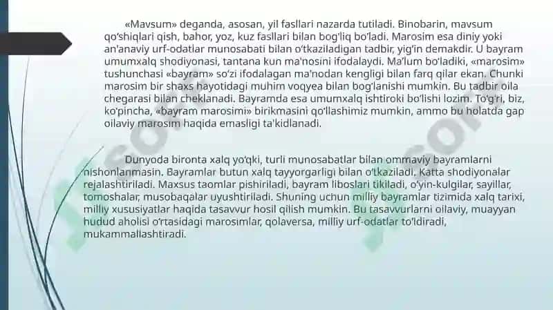 Marosim folklori oilaviy va mavsumiy marosimlar janr xusussiyatlari 5