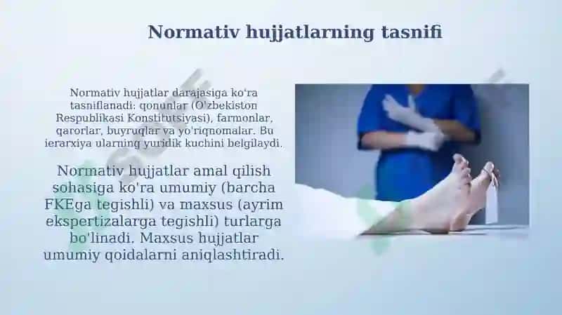 Sud kimyo ekspertiza amaliyotining me'yoriy hujjatlari 5