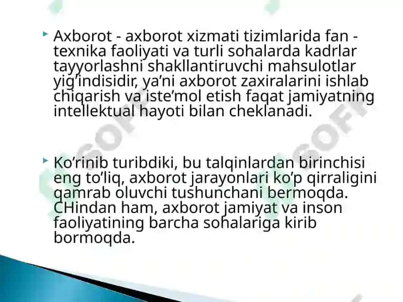 Axborot matnlari kiritish va mediamadaniyat 5