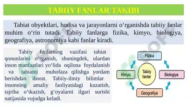 Tabiiy fanlar nazariyasi va metodikasi 5