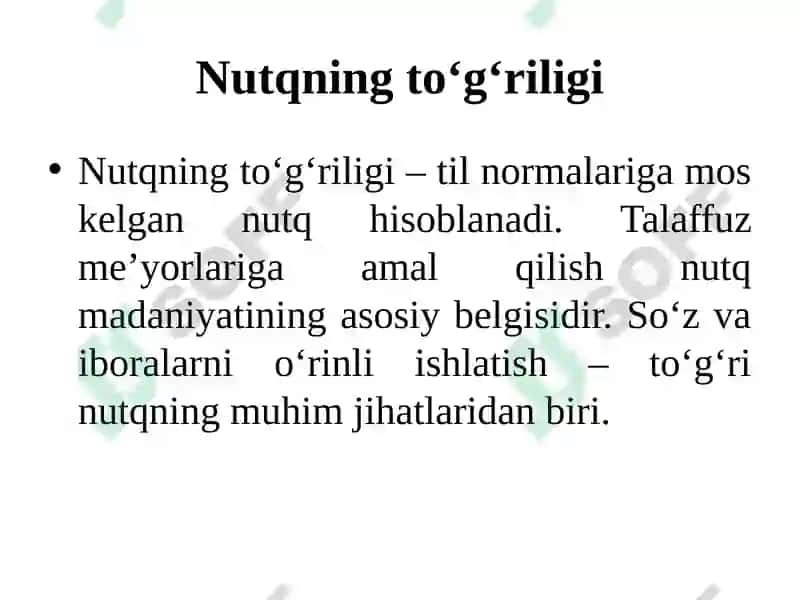 Nutqning to'g'riligi. Sog'ligim - boyligim 5