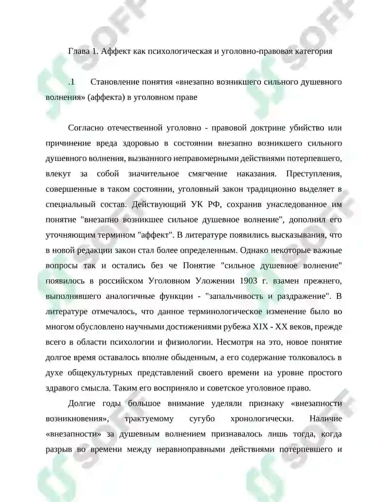 Аффект и его уголовно-правовое значение 5