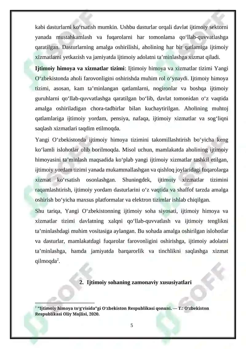 Yangi O‘zbekistonda ijtimoiy sohaga bo‘lgan zamonaviy munosabat 5