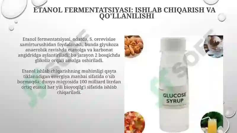 Glyukozaning bijg'ishidan olinadigan mahsulotlar 5