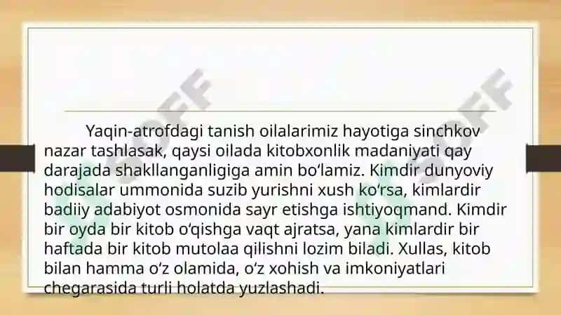 Kitobxonlik Madaniyatini Tartibiash 5