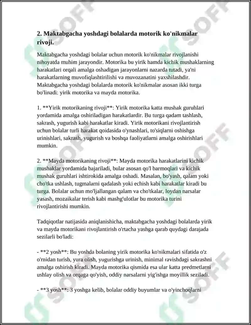 MAKTABGACHA YOSHDAGILARNING JISMONIY RIVOJLANISHI VA HARAKATLAR SIFATI 5
