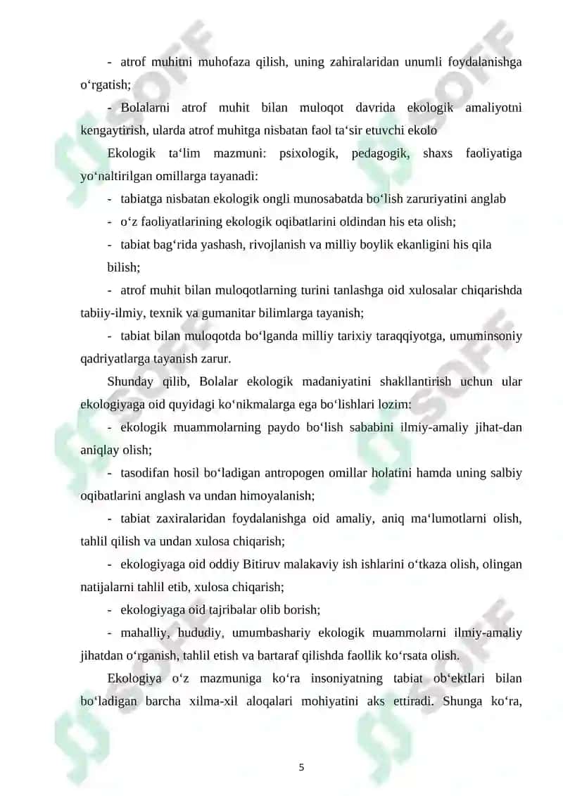 SAYR ORQALI BOLALARDA SADOQAT XISSINI SHAKLLANTIRISH 5