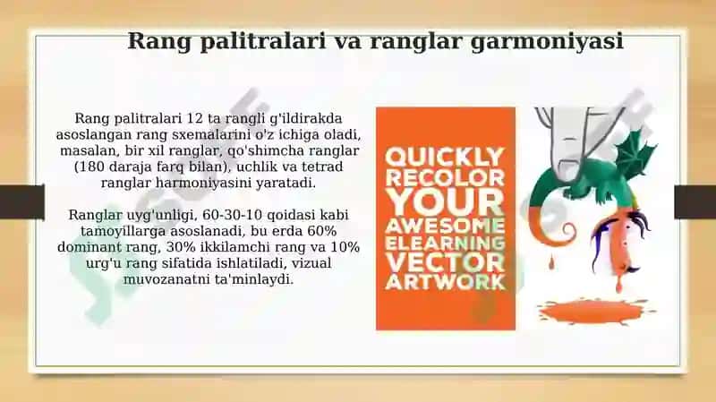 Vektorli grafik muharrir ranglar bilan ishlash 5