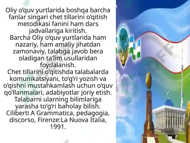 CHET TILLARINI O’QITISH METODIKASI 5