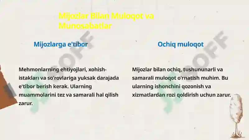 Xalqaro Mehmonxonalarda Kasbiy Etiket 5