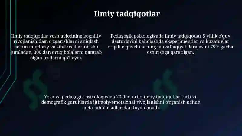 Yosh va pedagogik psixologiya manbalarining imanbalar bilan tanishish 5