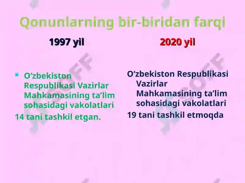 O'zbekiston Respublikasida ta’lim tizimini rivojlantirishning konseptual asoslari 5