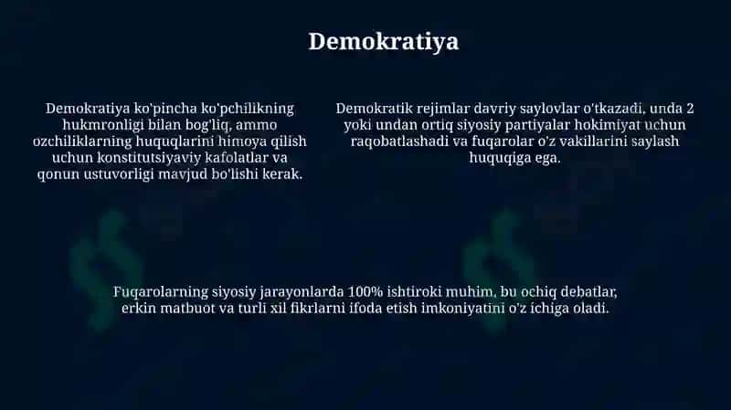 Siyosiy rejim haqida umumiy tushuncha 5
