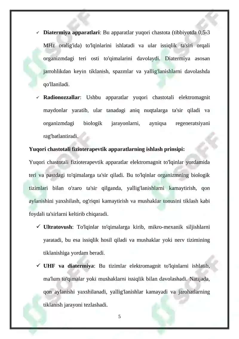 Yuqori chastotali fizioterapevtik elektron apparatlar 5