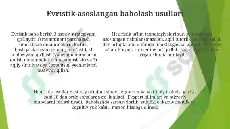 Heuristik ta'lim texnologiyalari asosida o'qitish 5