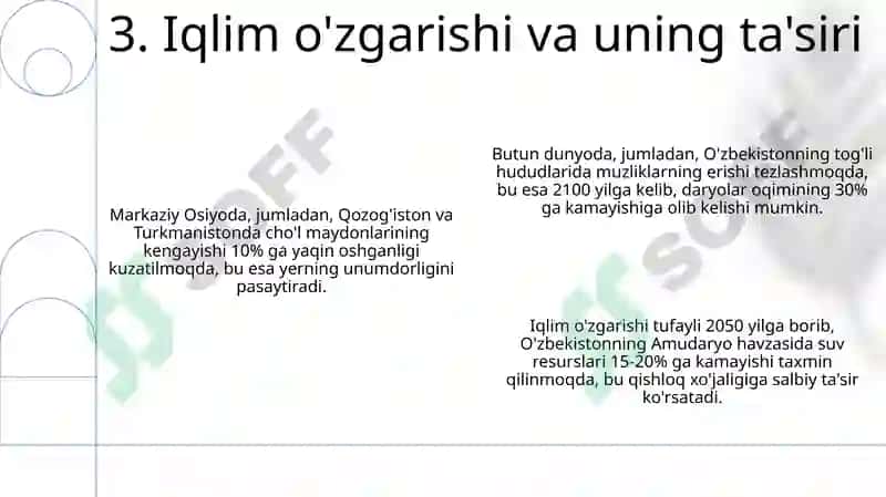 Suv resurslarining tabiiy va antropogen omillar taʼsirida sarflanishi 5