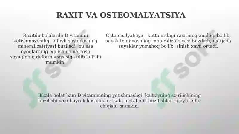 Suyak va bo'gimlarning tizimli kasalliklari 5