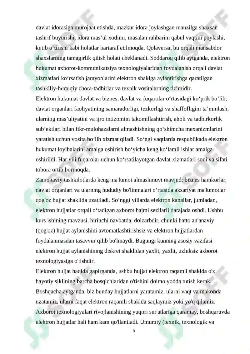 ELEKTRON HUJJAT VA ELEKTRON HUJJAT ALMASHINUVI 5