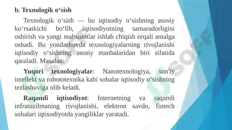 ZAMONAVIY IQTISODIY O‘SISH MODELLAR IQTISODIYOT INDEKSI KO‘RSATKICHLARI TIZIMI 5