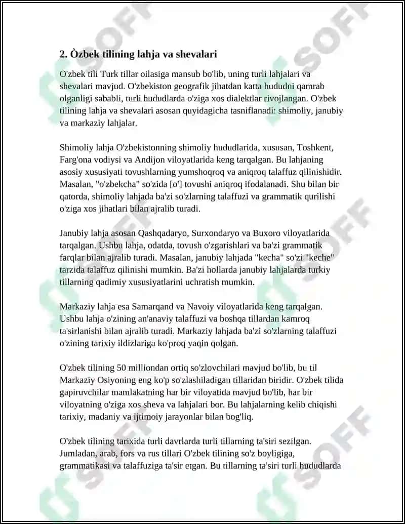Òzbek Tilining O'gzaki va Yozma Shakllari 5