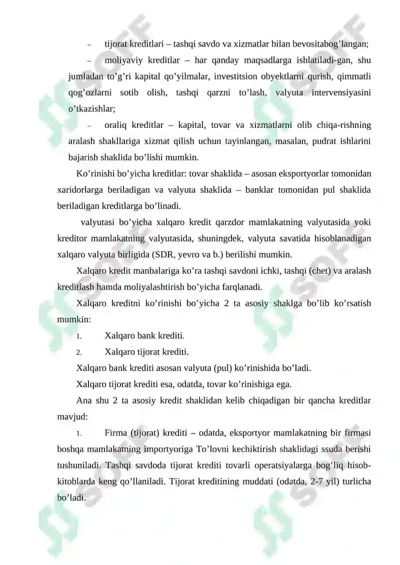 Xalqaro kredit va unga taʼsir qiluvchi omillar 5