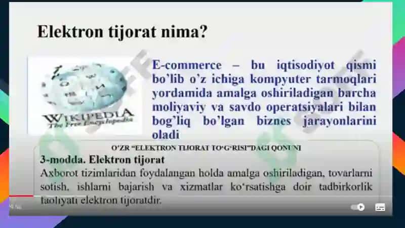 Электрон тижорий муҳитини шакллантиришда рақамли технологиялар 5