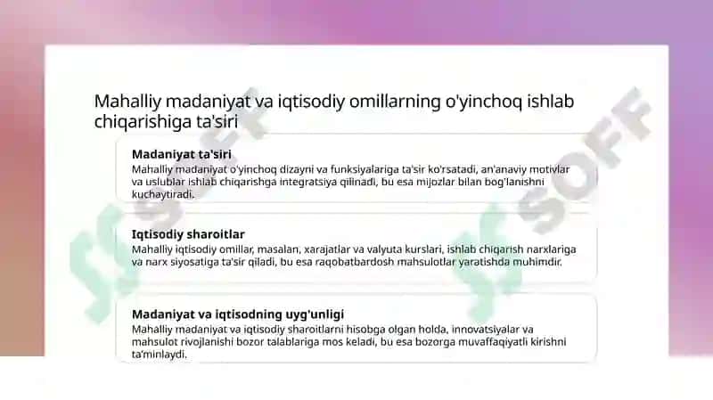 Oʻyinchoq biznesi uchun biznes reja 5