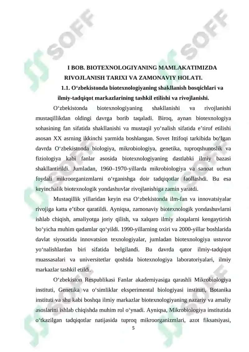 BIOTEXNOLOGIYANING RIVOJLANISH TARIXI VA ISTIQBOLLARI 5